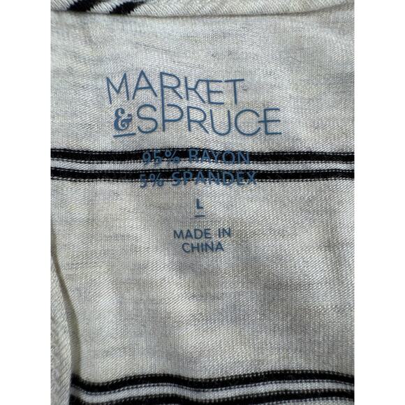 Market & Spruce Merrit One Pocket Knit Tank Off-White Large - Picture 5 of 6